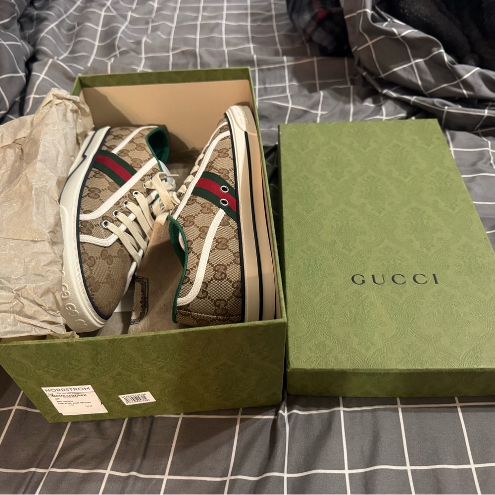 Nordstrom Gucci Brown and Green Sneakers